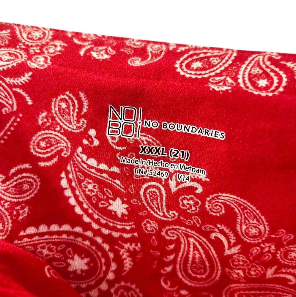 No Boundaries Red Bandana Tube Top With Removable Straps | Junior's XXXL - Picture 5 of 11